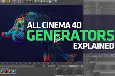 All Cinema 4D Generators Explained - Cinema 4d Basics Part 2 Spline Mask, Boole, Connect, Remesh