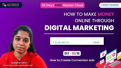 FREE Digital Marketing Master Class - Day 20/30  | Sobana Devi