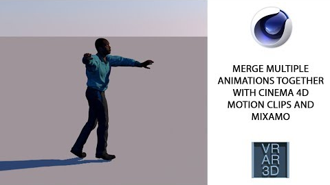 Cinema 4D - Merge multiple animations together using motion clips