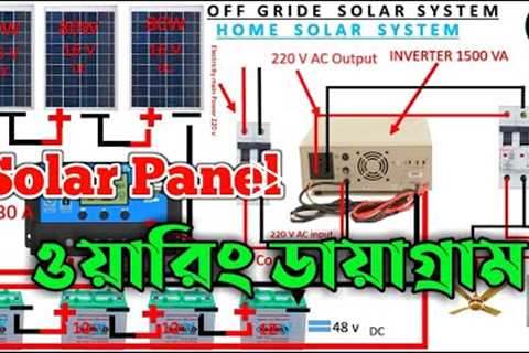 Solar Connection to Battery 🔥 Solar Panel Installation Wiring Diagram || Solar Wiring Diagram 2021