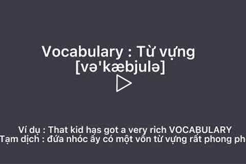 Basic vocabulary - Unit 1 ( Language learning )