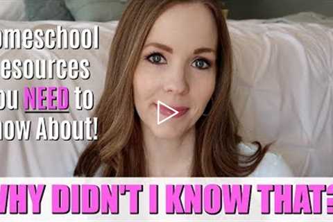 FREE HOMESCHOOLING RESOURCES I WISH I'D KNOWN ABOUT BEFORE I STARTED HOMESCHOOLING | HOMESCHOOL TIPS