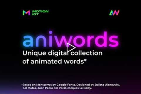 Motions Kit  Animated Aniwords | After Effects