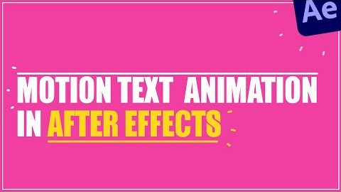 Motion Graphic Style Text Animation in After Effects Tutorials