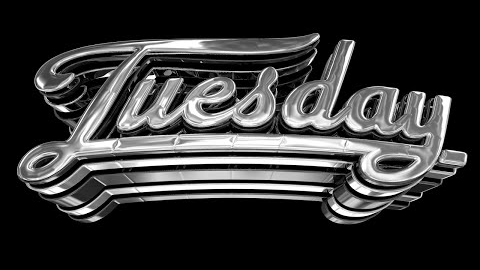 Purchase Tuesday Chrome Flyer Text Template -  Cinema 4D / Texto Editable para Cinema 4D