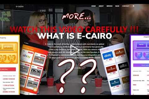 NEW FINDINGS about E-Cairo? (LEGIT OR SCAM) Order Matching Platform - 3