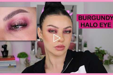 BURGUNDY HALO EYE MAKEUP TUTORIAL | EASY TO FOLLOW