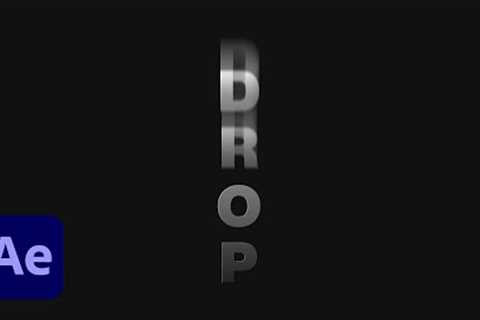 Drop Text Animation in After Effects Tutorial