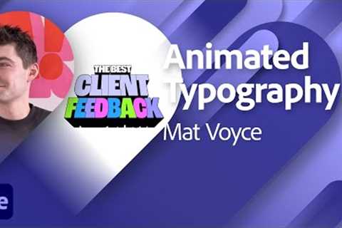 Animated Typography in After Effects with Mat Voyce | Adobe Live