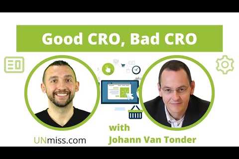 Johann Van Tonder: Good CRO, Bad CRO