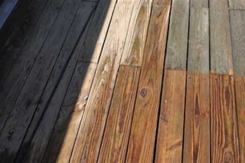 Will pressure washing remove deck stain?