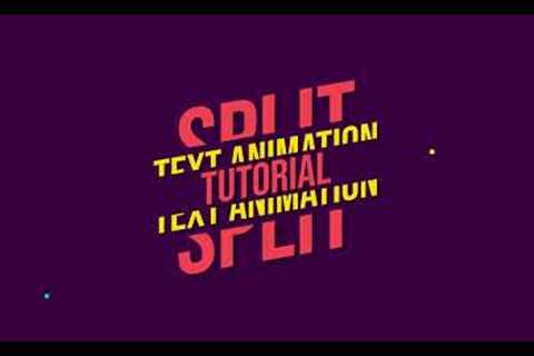 Split Text Animation Tutorial in After Effects - After Effects Tutorial - 100% Free Template