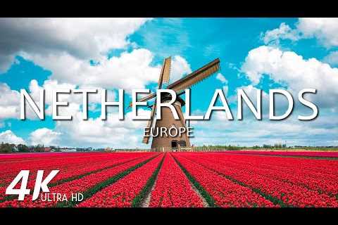 FLYING OVER NETHERLANDS (4K Video UHD) - Soothing Music With Beautiful Nature Film For Stress Relief