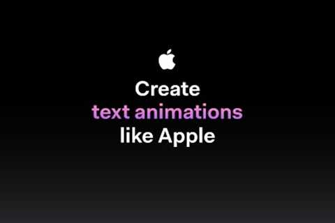 Create Text Animations Like Apple - After Effects Tutorial